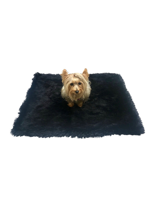 Large Blanket, Powder Puff, Black