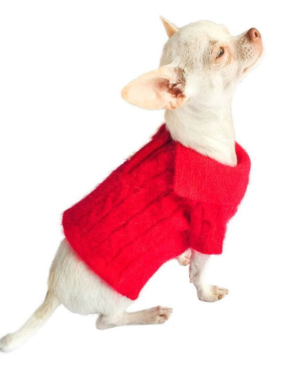 Luxury Preppy Cable Polo Sweater