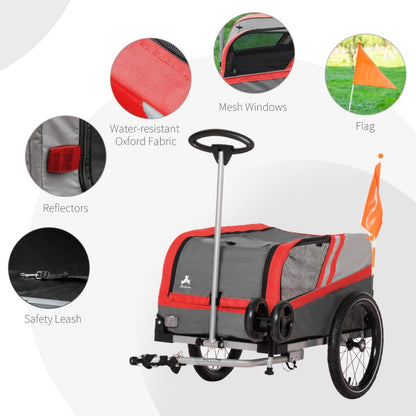 Pet Bike Trailer 2-in-1 Travel Stroller - Image 7