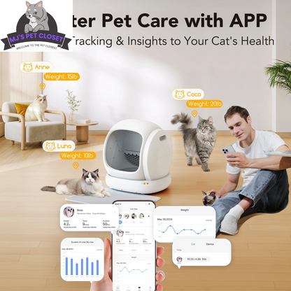  Smart Self-Cleaning Cat Litter Box 