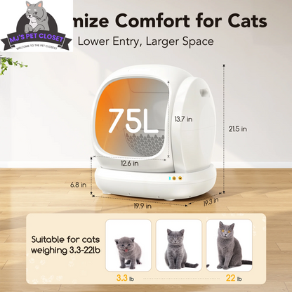  Smart Self-Cleaning Cat Litter Box 